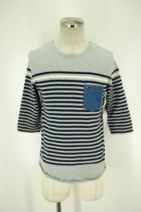 TOMMY HILFIGER (トミーヒルフィガー) ポケット付きボーダーTシャツ メンズ トップス