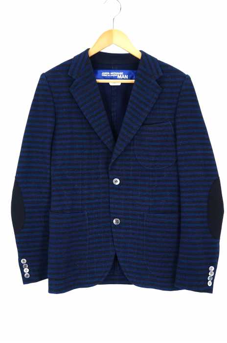 JUNYA WATANABE COMME des GARCONS (ジュンヤワタナベコムデギャルソン) AD2010 2Bボーダーテーラードジャケット メンズ アウター