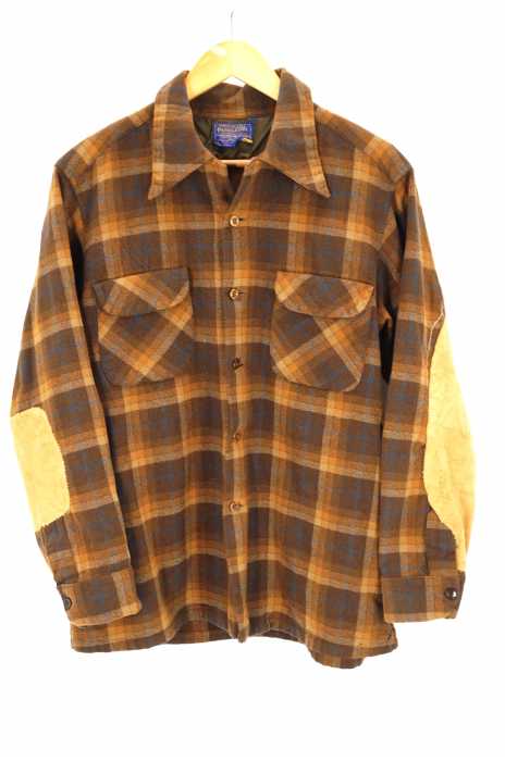 PENDLETON（ペンドルトン） エルボーレザーパッチ　開襟　オープンカラー メンズ トップス