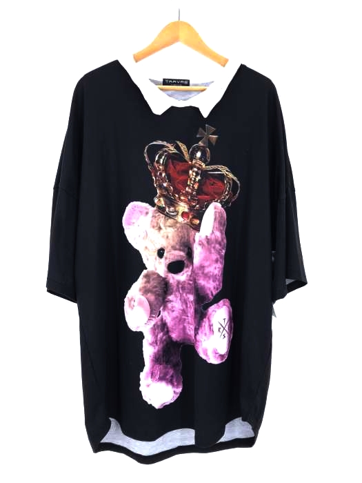TRAVAS TOKYO（トラヴァストウキョウ） Crown bear collared BIG Tee メンズ トップス