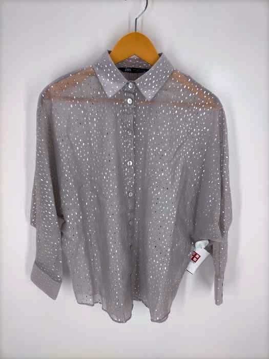 ZARA（ザラ） 総柄シースルーシャツ レディース トップス