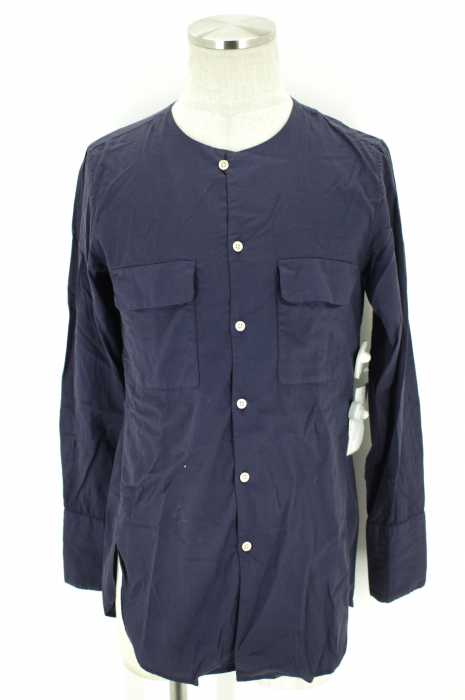 BED J.W. FORD （ベッドフォード） シルク混ノーカラーシャツ メンズ トップス