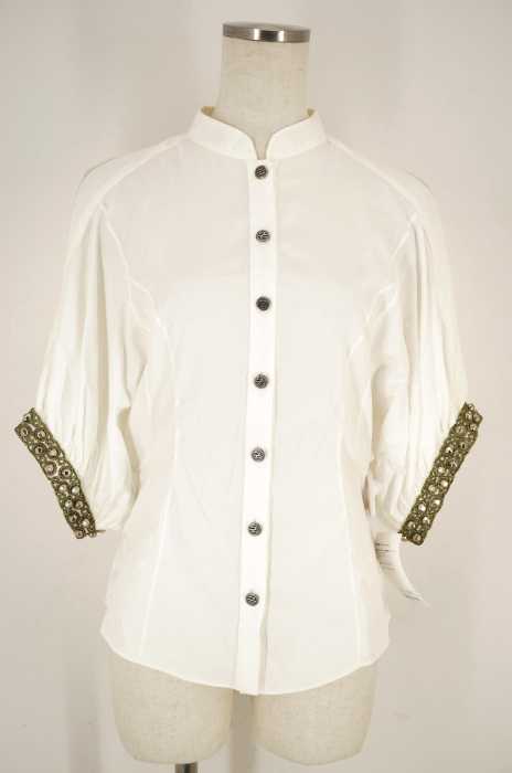 ZAC POSEN(ザック ポーゼン) BLOUSON BULLION SHIRT 袖装飾デザインブラウス レディース トップス