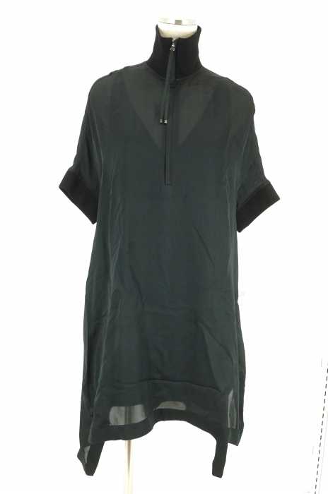 DIESEL BLACK GOLD （ディーゼルブラックゴールド） ハーフジップシフォン地半袖ワンピース レディース ワンピース