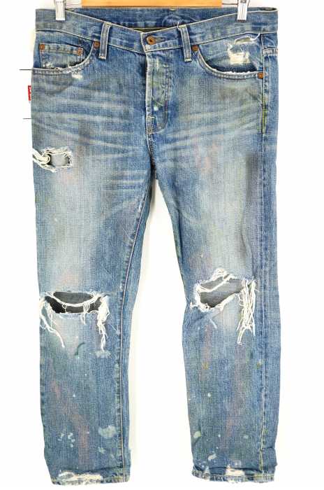 NSF (エヌエスエフ) クラッシュ汚れ加工デニムパンツ レディース パンツ
