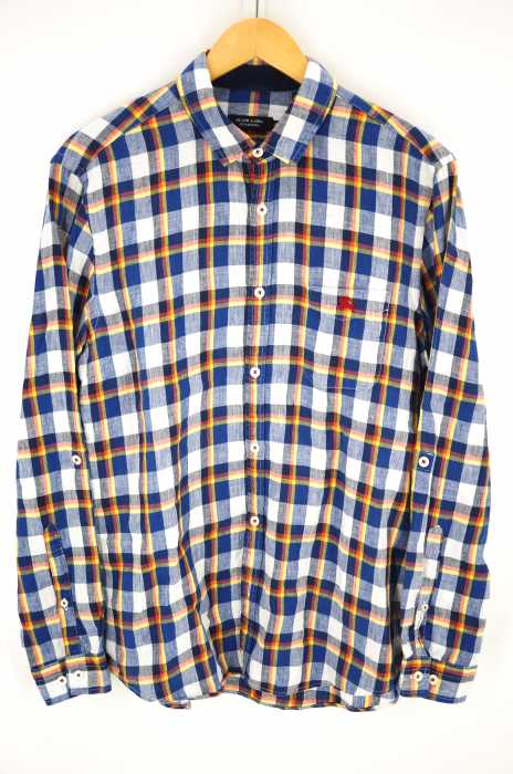 BURBERRY BLACK LABEL （バーバリーブラックレーベル） リネンチェックシャツ メンズ トップス