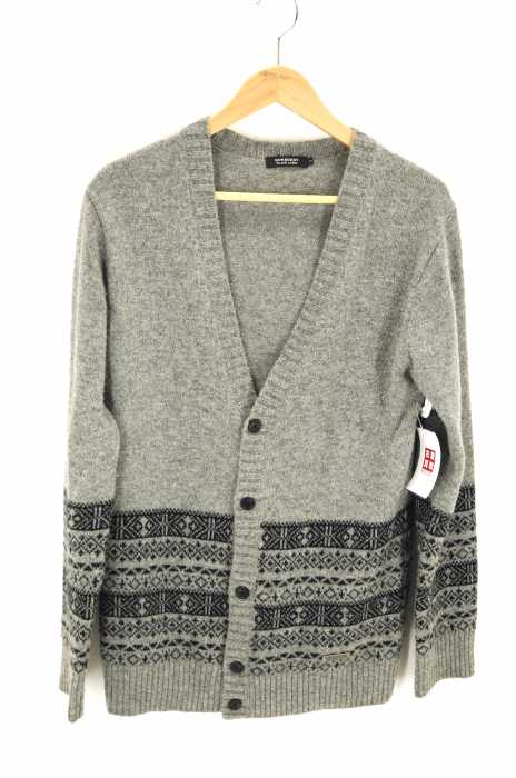 BURBERRY BLACK LABEL (バーバリーブラックレーベル) ノルディック柄5Bカーディガン メンズ トップス