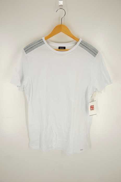 DIESEL （ディーゼル） 肩デニム加工Tシャツ メンズ トップス