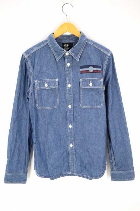 CHALLENGER（チャレンジャー） CHAMBRAY SHIRT　フラップポケットシャンブレーシャツ メンズ トップス