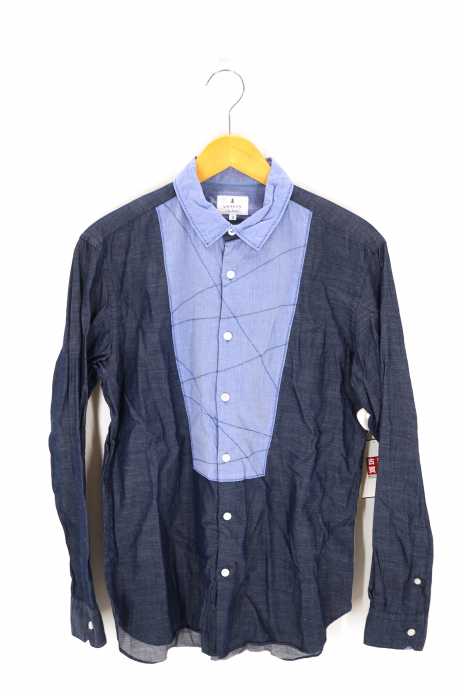 LANVIN en Bleu (ランバンオンブルー) フロント切替ステッテデザインシャツ メンズ トップス