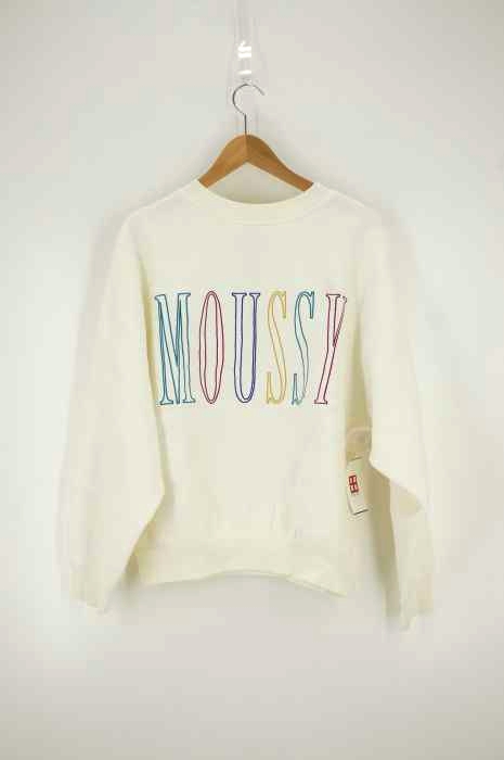 MOUSSY（マウジー） ロゴ刺繍スウェット レディース トップス