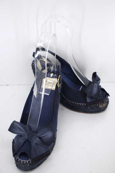 ma care na （） リボン付きウェッジソールサンダル レディース シューズ