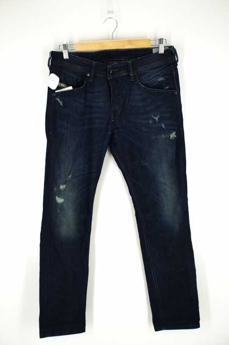 DIESEL （ディーゼル） BELTHER クラッシュ加工デニムパンツ メンズ パンツ