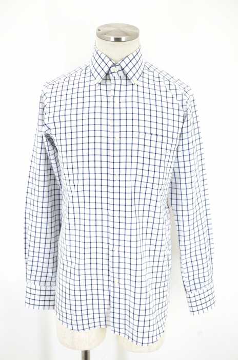 UNITED ARROWS green label relaxing (ユナイテッドアローズグリーンレーベルリラクシング) SLIM E/I COOLMAX WP SBD ウインドウペーン柄ボタンダウンシャツ メンズ トップス