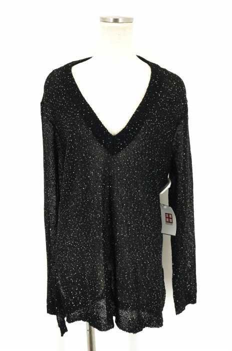 ZARA KNIT（ザラニット） スパンコールVネックニット レディース トップス