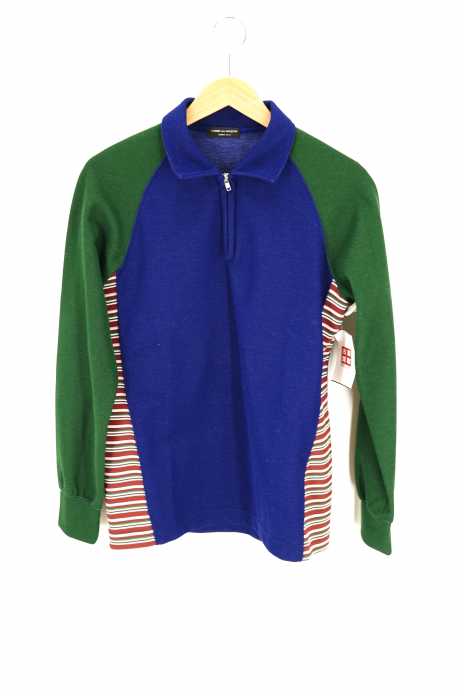 COMME des GARCONS HOMME PLUS（コムデギャルソンオムプリュス） AD2003 切替ハーフジップポロシャツ メンズ トップス