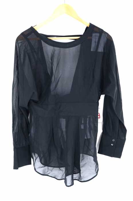 BLACK by moussy（ブラックバイマウジー） 19SS　back open sh　バックオープンシャツ レディース トップス