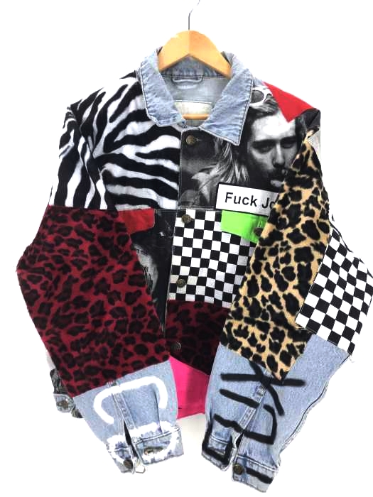 USED古着（ユーズドフルギ） DOG パッチワークリメイクデニムジャケット メンズ アウター