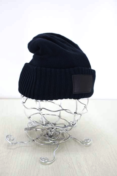 Yohji Yamamoto POUR HOMME(ヨウジヤマモトプールオム) Logo Patch Beanie Hat メンズ 帽子
