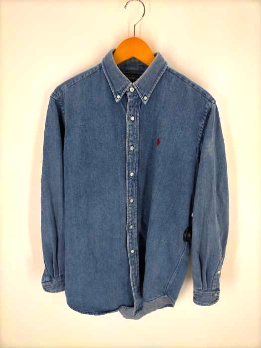 POLO COUNTRY RALPH LAUREN（ポロカントリーラルフローレン） 80S ポニー刺繍 デニムBDシャツ メンズ トップス
