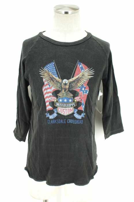 GOOD ROCK SPEED (グッドロックスピード) ビンテージ加工イーグルプリントロックTシャツ レディース トップス