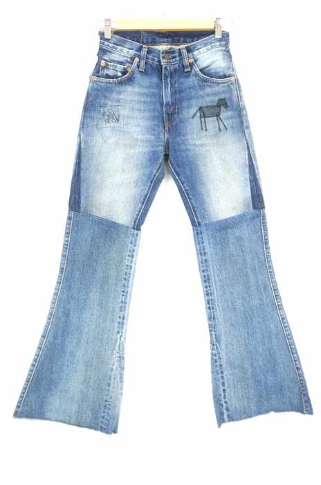 Levis VintageClothing (リーバイスヴィンテージクロージング) 505 ワイドレッグジーンズ CUSTOMIZED BELLS STRANGE DAYS デニムパンツ レディース パンツ