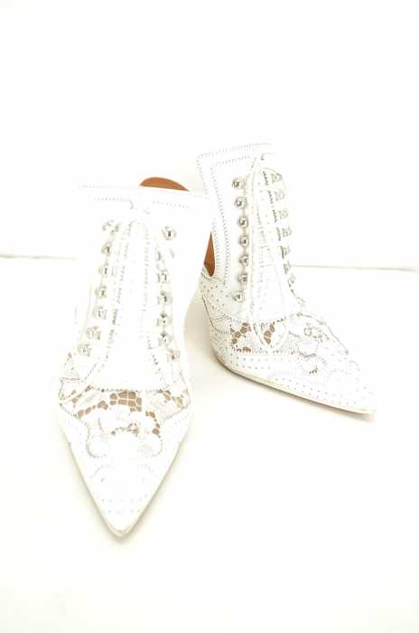 GIVENCHY（ジバンシィ） Brogue Lace-Up Mules【ランウェイ使用モデル】レース切替ウイングチップミュール レディース シューズ