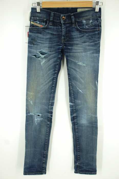 DIESEL （ディーゼル） Getlegg ダメージ加工スキニーデニムパンツ レディース パンツ