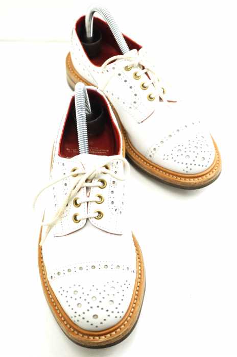 Tricker's （トリッカーズ） Uncut Bound別注　M7047　WHITE ANILINE TOE CAP DERBY　トゥキャップダービーシューズ メンズ シューズ