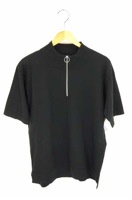ABAHOUSE（アバハウス） ジップ開閉モックネック半袖ニット メンズ トップス