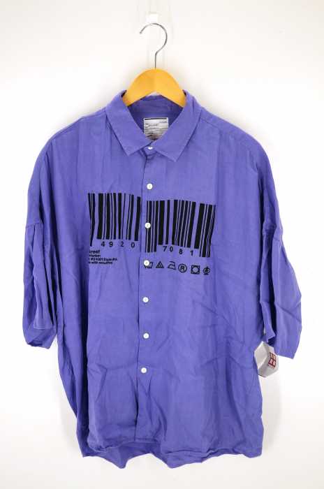 SHAREEF（シャリーフ） BARCORD EMB S/S BIG SHIRTS メンズ トップス