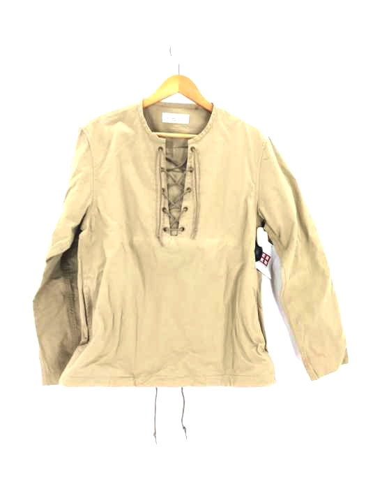 UNUSED（アンユーズド） lace up collarless shirts メンズ トップス