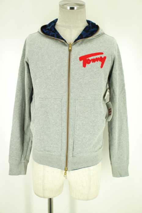 TOMMY (トミー) 刺繍リバーシブルジップアップパーカー レディース トップス