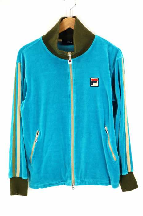 FILA(フィラ) ロゴ刺繍ベロアトラックジャケット メンズ アウター