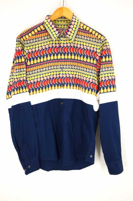 Casely-Hayford(ケイスリー ヘイフォード) フルーツ柄切替デザインシャツ メンズ トップス