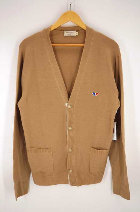 maison kitsune （メゾンキツネ） VIRGIN WOOL CLASSIC CARDIGAN BEIGE メンズ トップス