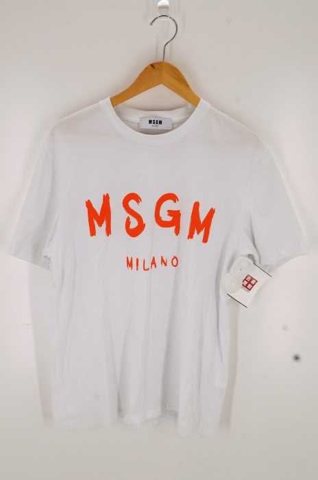 MSGM（エムエスジーエム） 手書きデザインロゴカットソー メンズ トップス