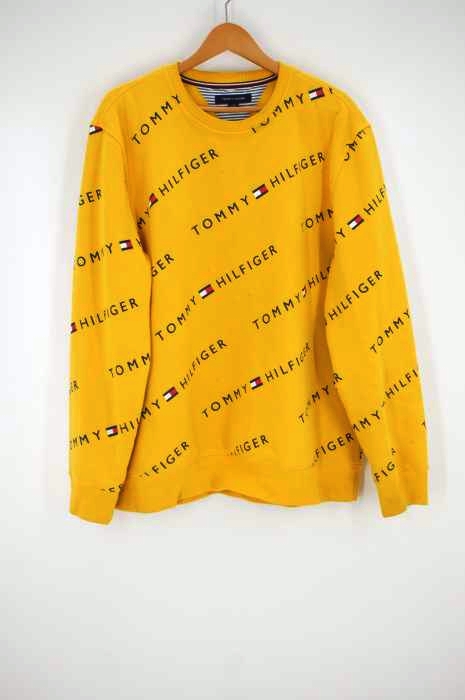 TOMMY HILFIGER（トミーヒルフィガー） ALLOVER LOGO PRINTED CREW SWEATSHIRT メンズ トップス