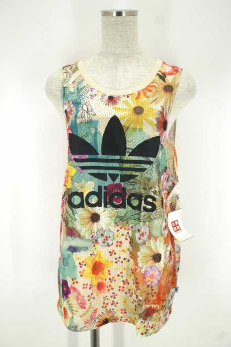 adidas （アディダス） 「LOOSE TRF TANK」　花柄メッシュタンクトップ レディース トップス