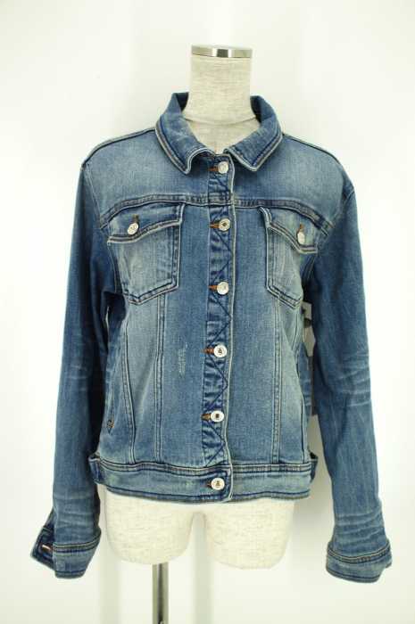 ZARA BASIC (ザラベーシック) ダメージ加工 デニムジャケット メンズ アウター