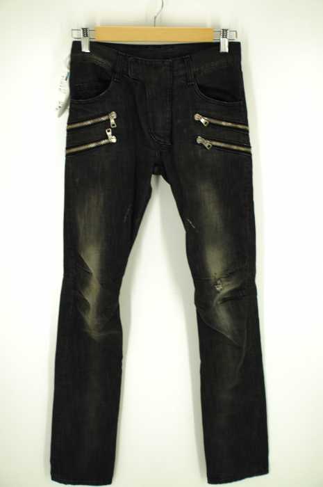 BALMAN （バルマン） 11AW ウォッシュ加工ジップバイカーデニムパンツ メンズ パンツ
