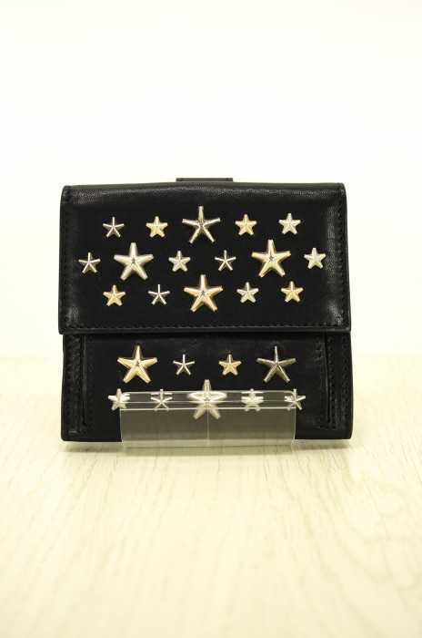 JIMMY CHOO（ジミーチュウ） FRIDA フリーダ  メタリックマルチスタースタッズレザーウォレット メンズ 財布・ケース