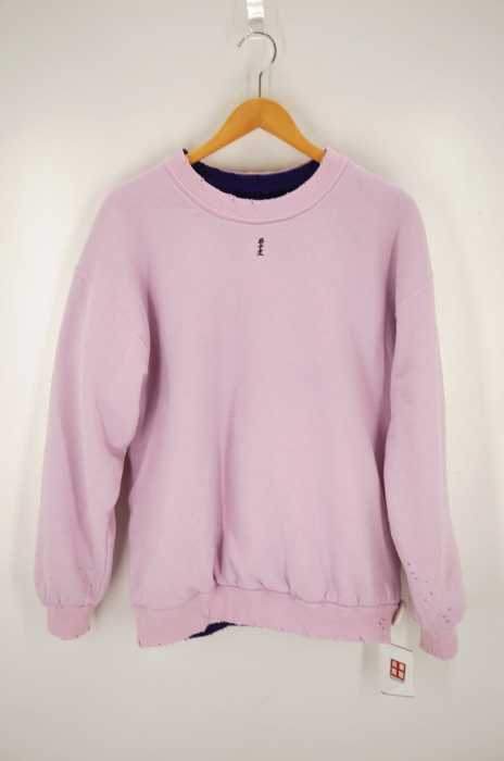 SASQUATCHfabrix. （サスクワッチファブリックス） “SENSOU” CREWNECK L/S ダメージ加工 毛玉加工 メンズ トップス