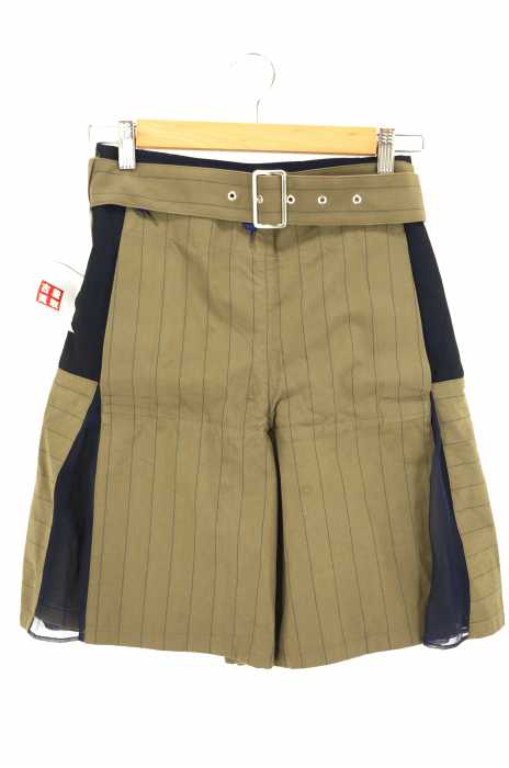 Sacai(サカイ) 15ss 切替プリーツフレアスカート レディース スカート