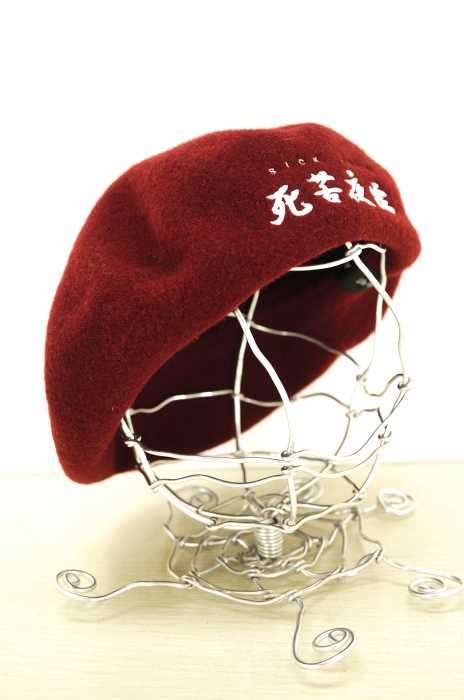 LONELY 論理 (ロンリー) 死苦夜露 刺繍ベレー帽 メンズ 帽子