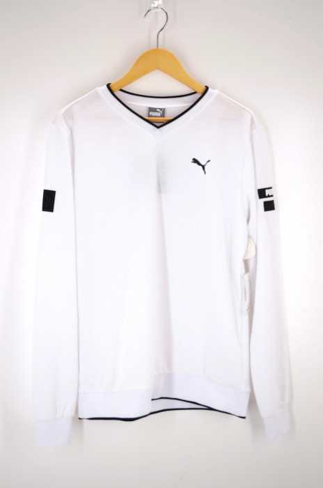 PUMA（プーマ） Vネック　袖ロゴカットソー メンズ トップス