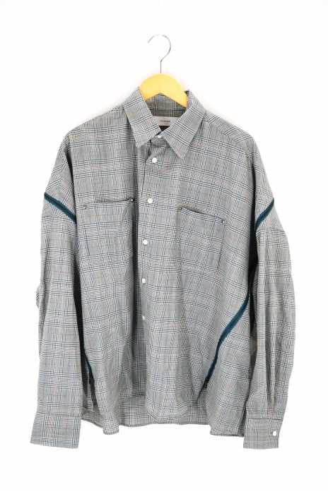 FACETASM （ファセッタズム） Rainbow glencheck zipper shirt メンズ アウター