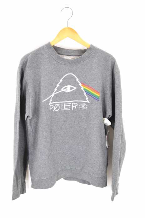 POLER（ポーラ） PSYCHEDELIC CREW - GRAY HEATHER メンズ トップス