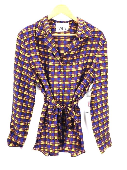 ZARA（ザラ） チェック柄デザインシャツ レディース トップス