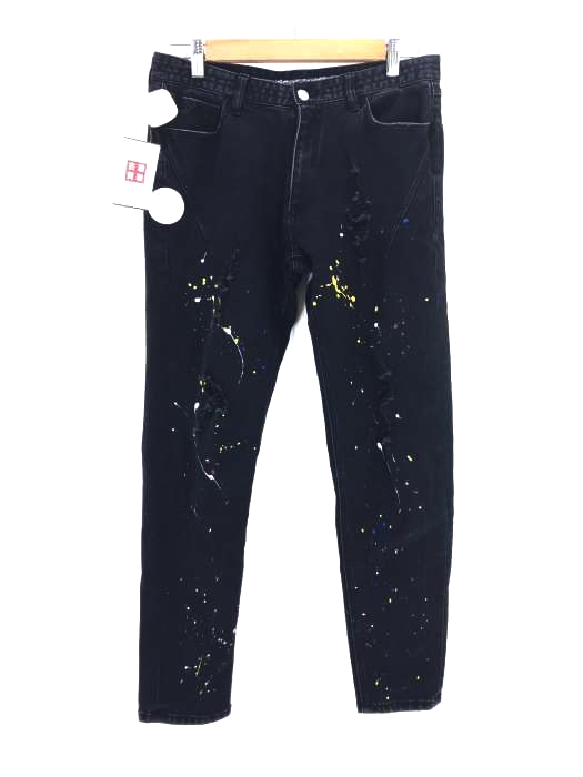 NUMBER (N)INE DENIM（ナンバーナインデニム） クラッシュ加工ペイントデニムパンツ メンズ パンツ